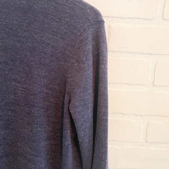 Kate Spade Broome Street Open front cardigan Peplum Heathered Blue XS Oversized - Picture 11 of 13